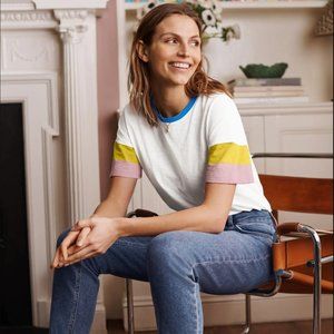 Boden Clarissa Jersey T-shirt in 'White'